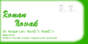 roman novak business card